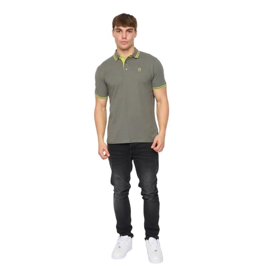 Crosshatch Heren Mackerby Polo Shirt (Olijf) - Image 4