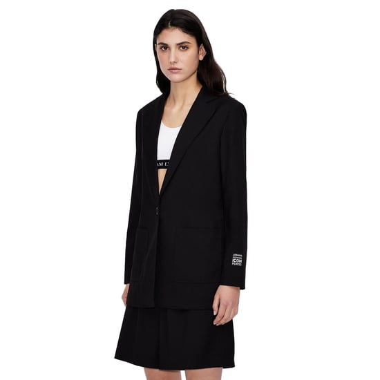 Armani Exchange Effen blazer dames/dames (Zwart) - Image 3