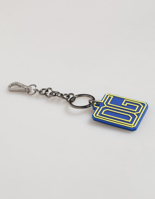 Blå Gul DG Gummilogotyp Silver Män Nyckelring Nyckelring - Image 3