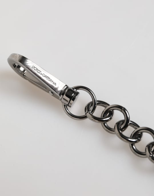 Blå Gul DG Gummilogotyp Silver Män Nyckelring Nyckelring - Image 5