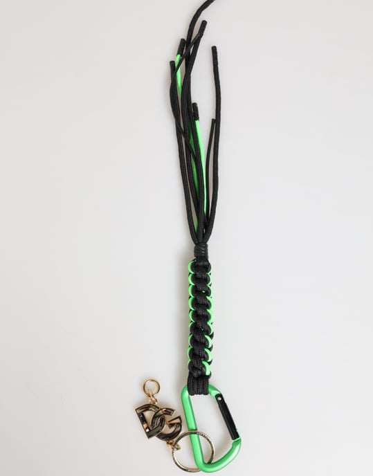 Multicolor Polyester Tape String DG Logo Keychain Keyring - Image 1