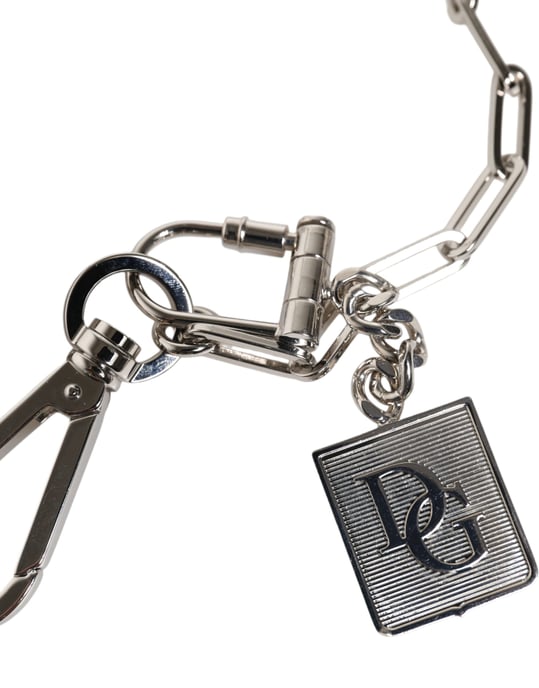 Zilverkleurige Metalen Ketting DG Charm Sleutelhanger - Image 3