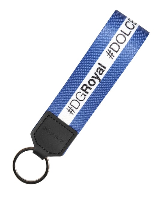 Vit Blå Logotyp Polyester PVC Nyckelring Nyckelcharm - Image 2