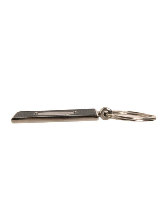 Dolce & Gabbana Zwart leren logo metalen ring sleutelhanger sleutelring - Image 2