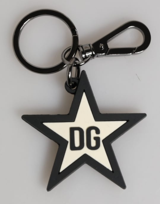 Witte Zwarte DG Logo Ster Rubber Heren Sleutelhanger Sleutelpunt - Image 3
