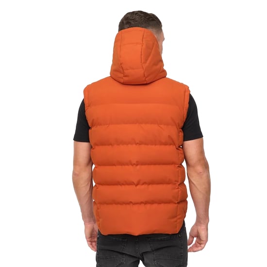 Crosshatch Heren Kampleys Geprofileerd Gevoerd Gilet (Verbrand Oranje) - Image 2