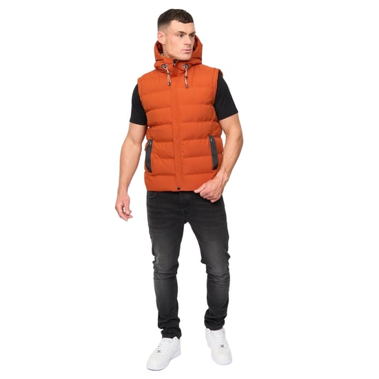 Crosshatch Heren Kampleys Geprofileerd Gevoerd Gilet (Verbrand Oranje) - Image 4
