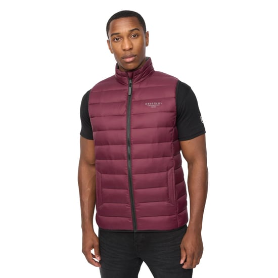 Crosshatch Mens Gattering MVE Quilted Gilet (Raisin Purple) - Image 1
