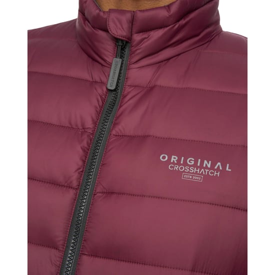 Crosshatch Mens Gattering MVE Quilted Gilet (Raisin Purple) - Image 3