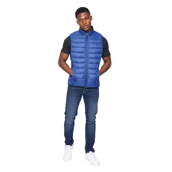 Crosshatch Heren Gattering Gequilt Gilet (Koningsblauw) - Image 3