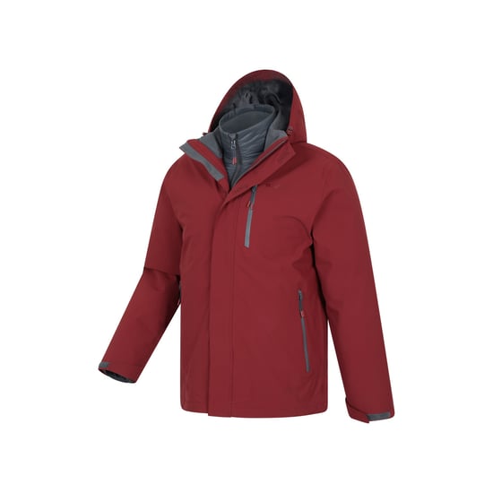 Mountain Warehouse Heren Sycamore 3-in-1 Waterdichte Jack (Roest) - Image 4