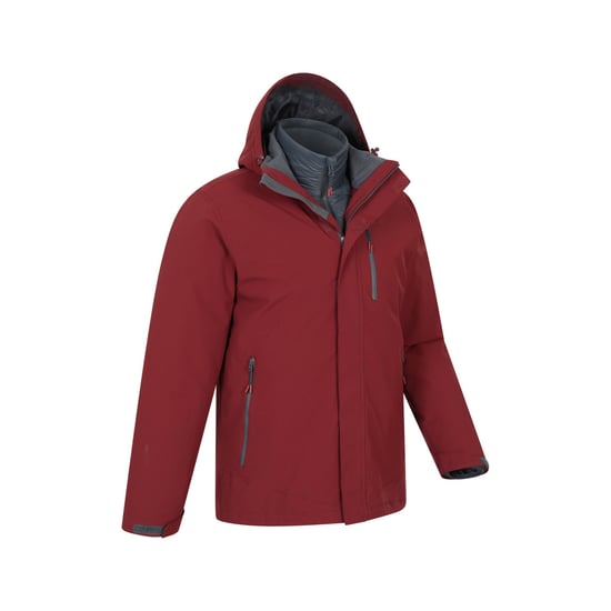 Mountain Warehouse Heren Sycamore 3-in-1 Waterdichte Jack (Roest) - Image 5