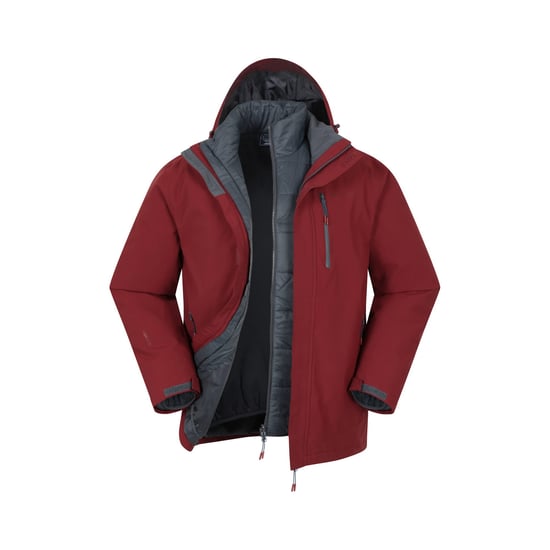 Mountain Warehouse Heren Sycamore 3-in-1 Waterdichte Jack (Roest) - Image 6
