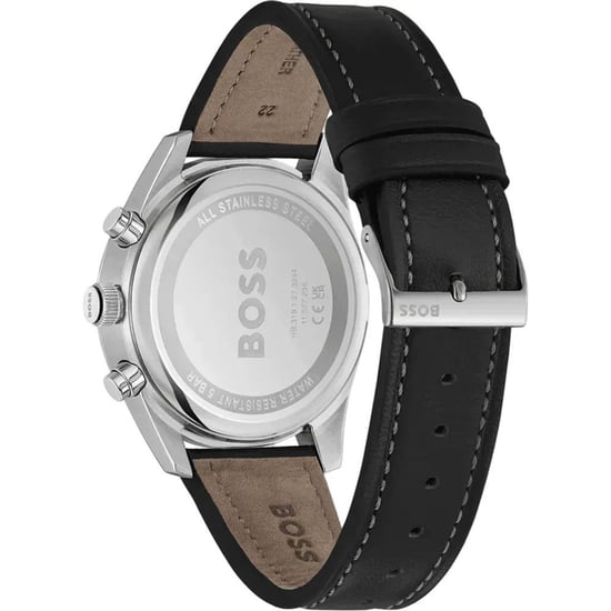 Zwart Leren Dress Horloge - Image 2