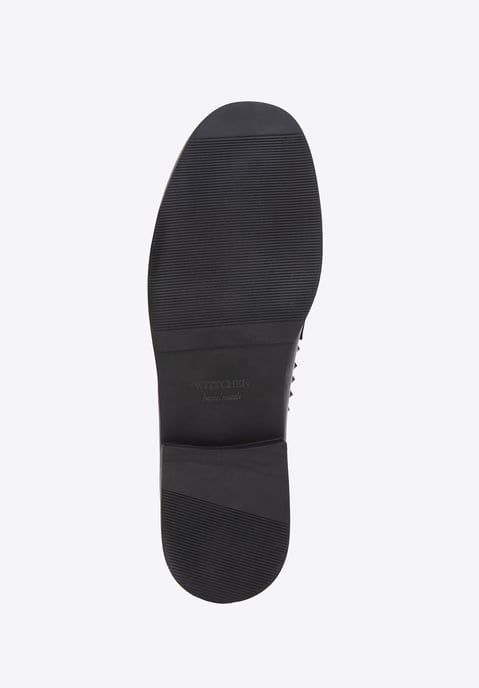 Wittchen Dames Leren Loafers met Decoratieve Klinknagels Zwart Natuurlijk Leer - Image 5