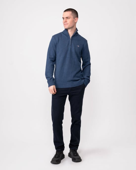 GANT Mens Casual Cotton Half Zip Jumper - Image 3
