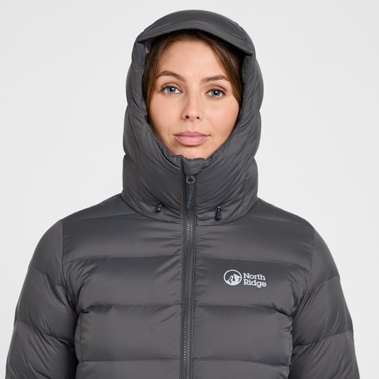 North Ridge Women's Tech Down II Insulated Puffer Jacket with Removable Adjustable Hood - Image 4