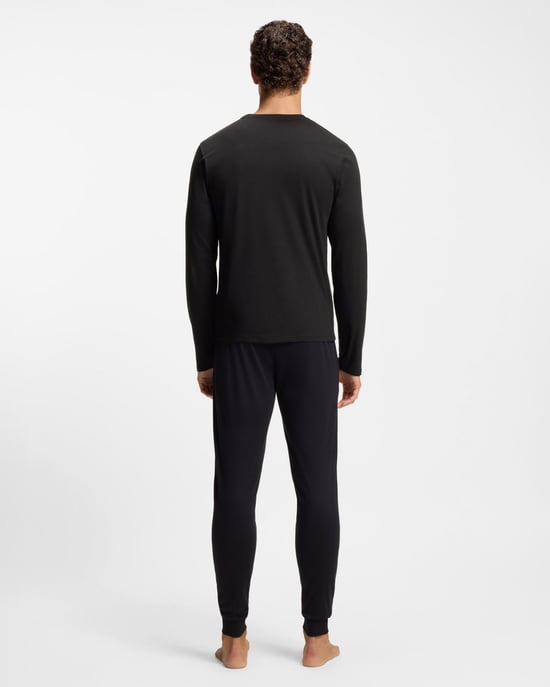 Lang Pyjama Set in Zwart - Image 2