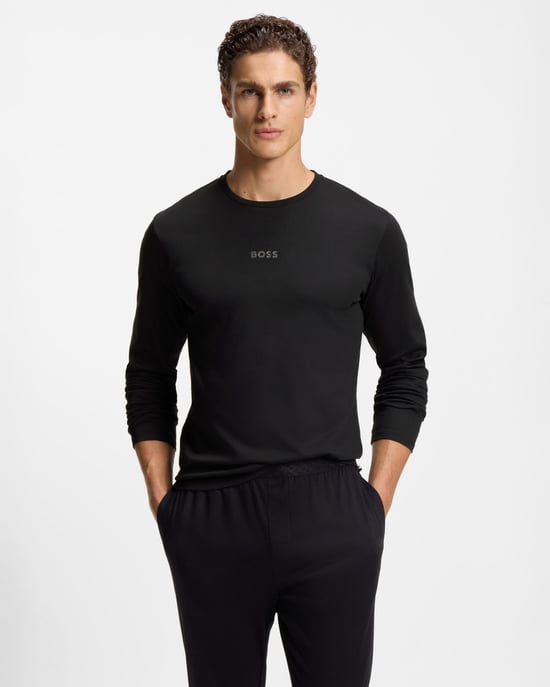 Lang Pyjama Set in Zwart - Image 5