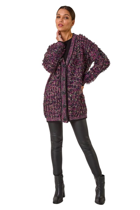 Loop Knit Button Cardigan - Image 2