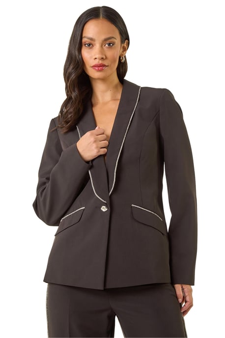 Diamante Single Breasted Blazer - Image 1