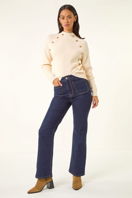 Front Pocket Bootcut Jeans - Image 3