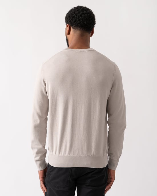 Kanovano Crew Neck Jumper in Light Grey - Image 2