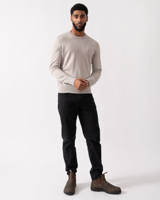 Kanovano Crew Neck Jumper in Light Grey - Image 3