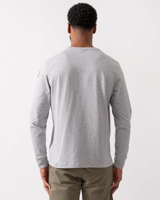 Kip Long Sleeve T-Shirt in Light Grey - Image 2