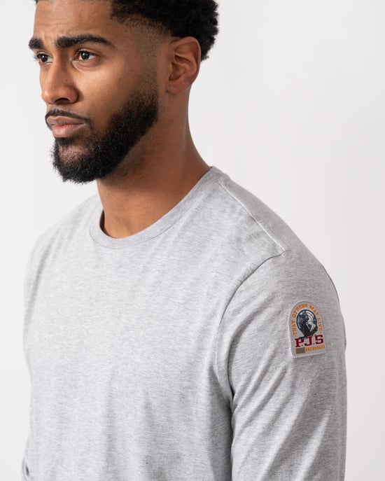 Kip Long Sleeve T-Shirt in Light Grey - Image 3