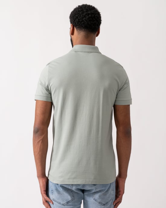 Passenger Slim-Fit Polo Shirt in Silver - Image 2