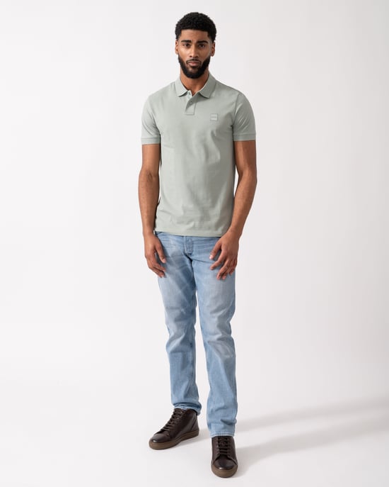 Passenger Slim-Fit Polo Shirt in Silver - Image 3