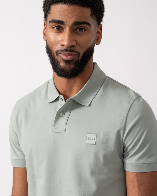 Passenger Slim-Fit Polo Shirt in Silver - Image 4