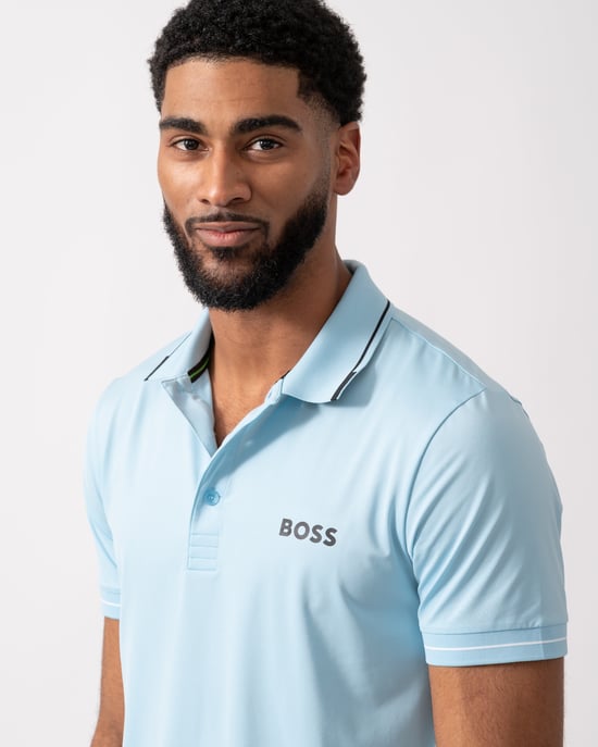 Paul Pro Polo Shirt in Light Blue - Image 3