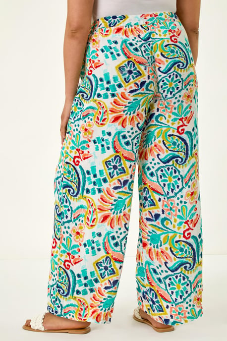 Curve Abstract Print Trousers - Image 4