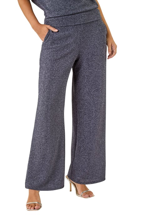 Metallic Wide Leg Trousers - Image 1