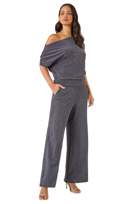 Metallic Wide Leg Trousers - Image 2
