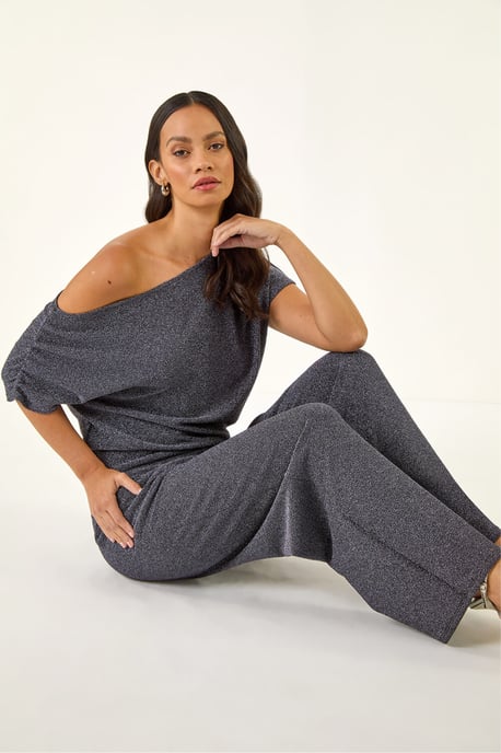 Metallic Wide Leg Trousers - Image 3