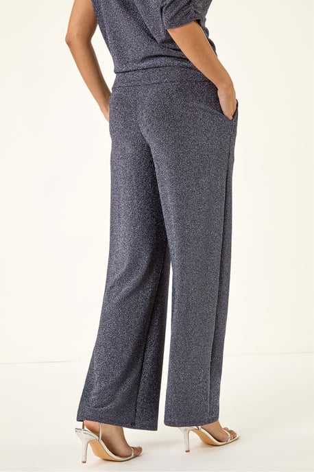 Metallic Wide Leg Trousers - Image 4