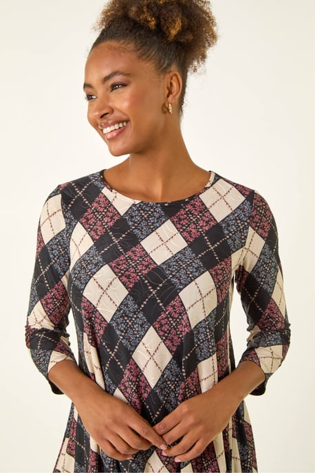 Jacquard Stretch Tunic Top - Image 4