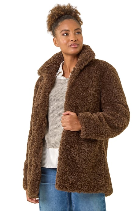 Curly Soft Borg Coat - Image 1