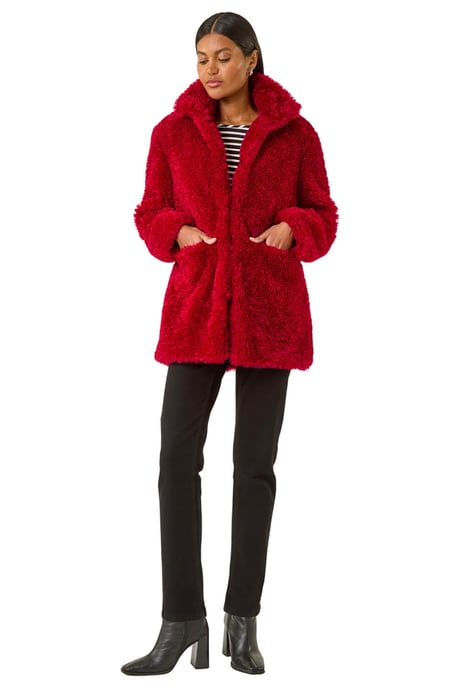 Curly Soft Borg Coat - Image 2