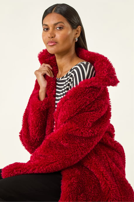 Curly Soft Borg Coat - Image 3