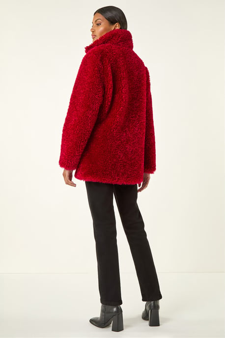 Curly Soft Borg Coat - Image 4
