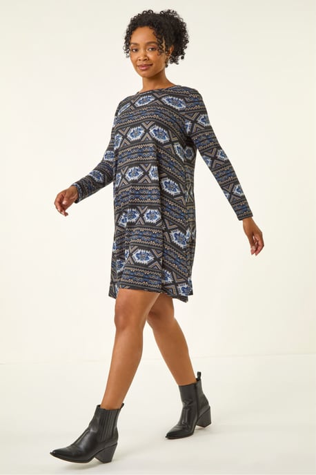 Petite Nordic A-Line Stretch Dress - Image 3