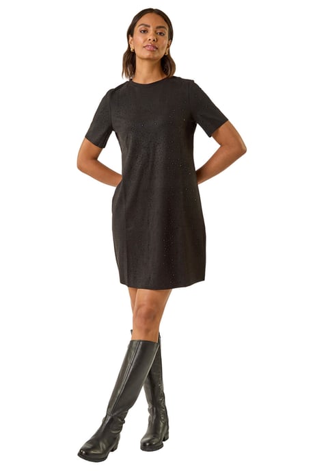 Embellished Shift Stretch Dress - Image 2