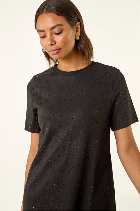 Embellished Shift Stretch Dress - Image 4
