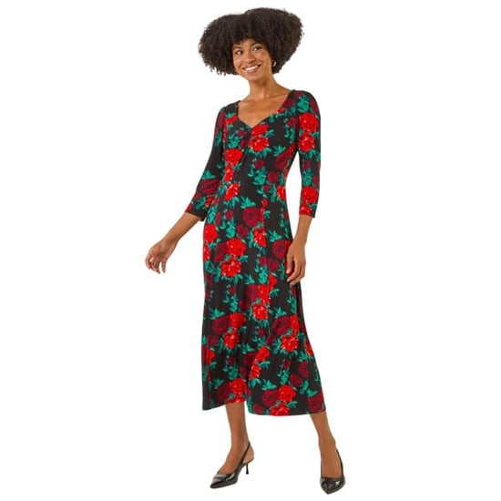 Rose Ruched Midi Dress - Image 2