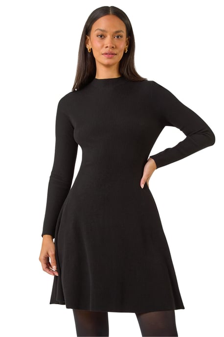 Ribbed Skater Jumper Dress - Image 1