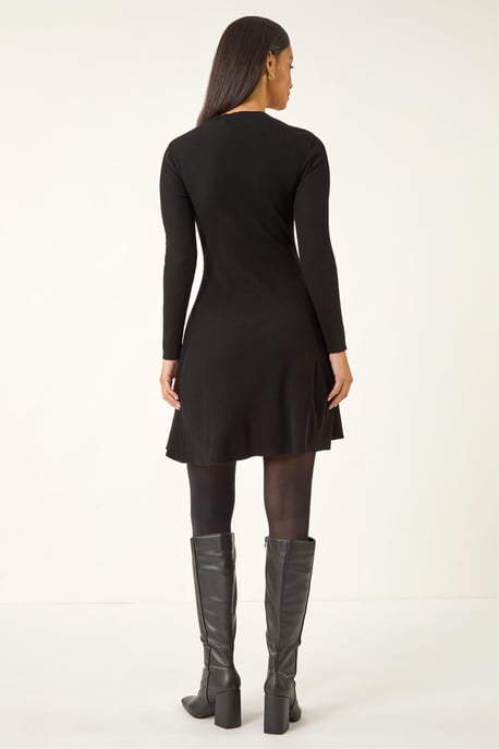 Ribbed Skater Jumper Dress - Image 4